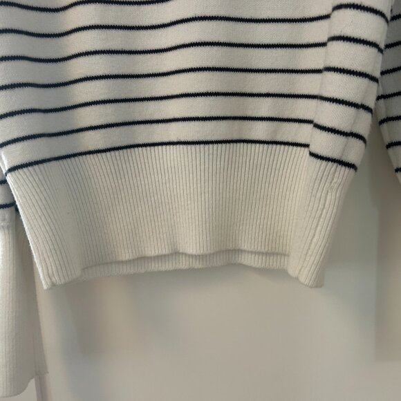 French Connection puff sleeve striped sweater size M - Picture 7 of 11